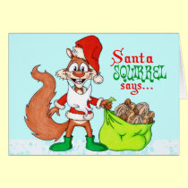 Santa Squirrel cards