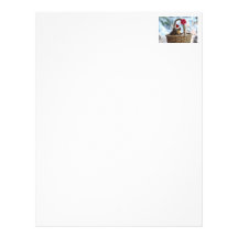 Santa Squirrel in Snow Customized Letterhead