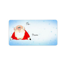 Santa Stickers Tags Address Label