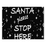 Santa Stop Here Sign Photo Art