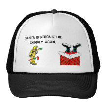 Santa Stuck In The Chimney Trucker Hats
