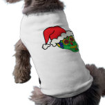Santa Sugar Skull Dog Shirt