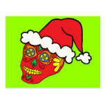 Santa Sugar Skull Post Card