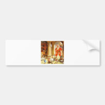 Santa Supervises Elves Baking Christmas Cookies Bumper Stickers