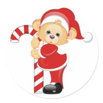 Santa Teddy Bear and Candycane