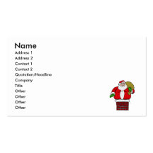 Santa too fat stuck in chimney business cards
