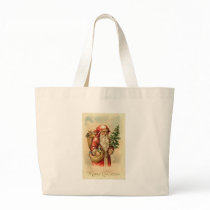 Santa, Tree and Toys Merry Christmas Card Tote Bag