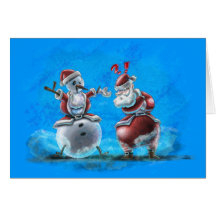 Santa Verse Snowman - Funny Christmas Card Humour