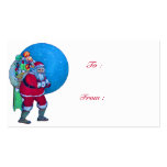 SANTA VINTAGE 3 GIFT TAG BUSINESS CARD TEMPLATES