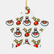 Santa Wallpaper Christmas Ornament
