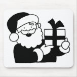 Santa With a Present Mouse Pad