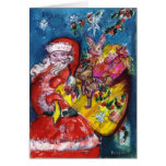 SANTA WITH GIFTS GREETING CARD