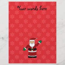 Santa with red snowflakes pattern custom flyer