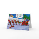 Santa with reindeer Card