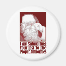 Santa, Your Christmas List, and The Authorities Magnet