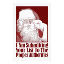 Santa, Your Christmas List, and The Authorities Custom Stationery