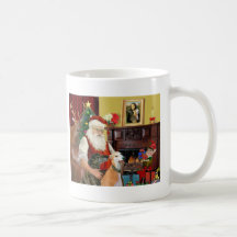 Santa's 2 Greyhounds Coffee Mug