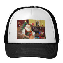 Santa's 2 Greyhounds Hat