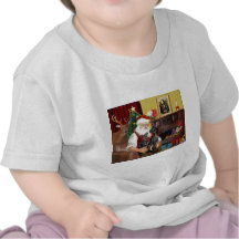 Santa's 2 Minaiture Pinschers T-shirts