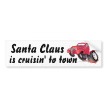 Santa's 39 Chevy bumpersticker bumper stickers