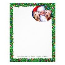 Santa's Airedale Terriers at Christmas letterhead