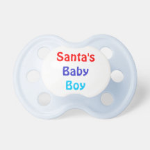 Santa's Baby Boy Baby Pacifiers