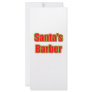 Santa's Barber Rack Card Template