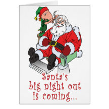 Santa's Big Night Out Greeting Card