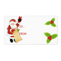 Santa's Christmas Coal labels