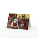 Santa's Dachshund (BT) Greeting Card