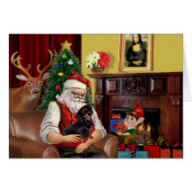 Santa's Dachshund (BT) Greeting Card