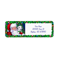 Santa's Dalmatian at Christmas Labels labels