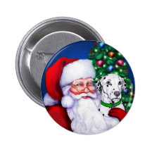 Santa's Dalmatian at Christmas Pins