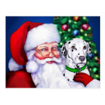 Santa's Dalmatian at Christmas Postcards
