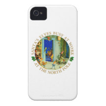 Santa's Elves at His North Pole Workshop iPhone 4 Covers