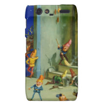 Santa's Elves At The North Pole On Christmas Eve Droid RAZR Cover