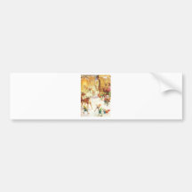 Santa's Elves Ready His Sleigh on Christmas Eve Bumper Sticker