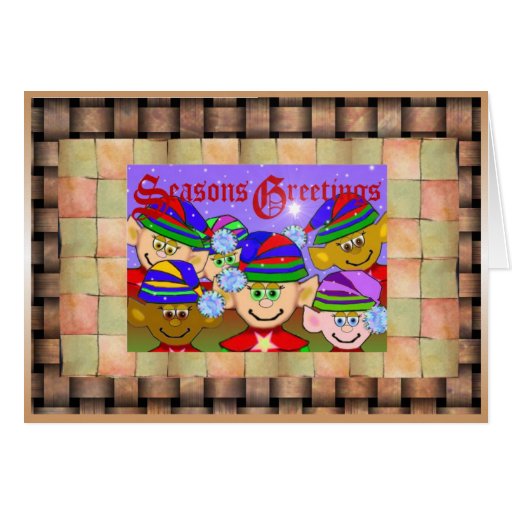 Santas Elves Template Card
