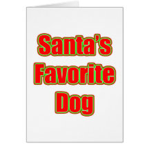 Santa's Favourite Dog Card