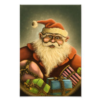 santa's gifts holiday photo print