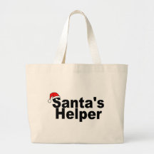 Santas Helper Black Canvas Bag