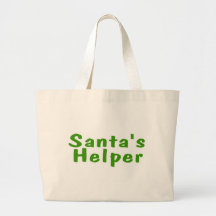 Santas Helper Green Tote Bags