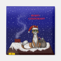 SANTA'S HELPER REFRIGERATOR MAGNETS