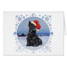 Santa's Helper Scottish Terrier Greeting Cards