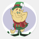 Santa's Little Elf Round Sticker