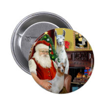 Santa's Mama Llama and Baby Buttons
