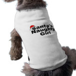 Santas Naughty Girl Dog T-shirt