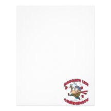 santas naughty list candidate cartoon letterhead design
