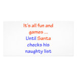 Santa's Naughty List Photo Greeting Card