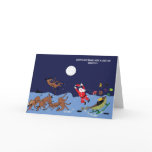 , Santa's new brakes were a littl... Greeting Card